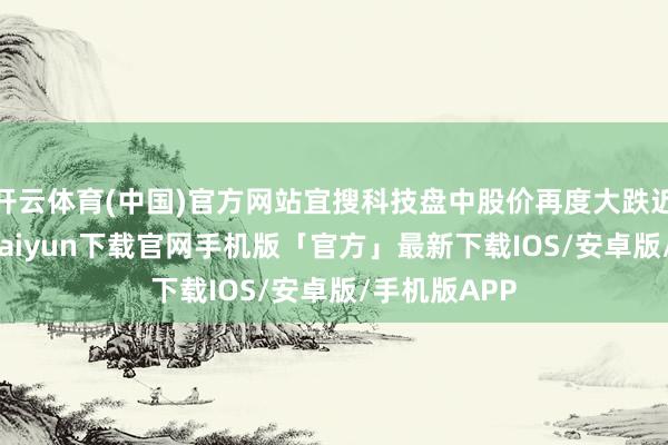 开云体育(中国)官方网站宜搜科技盘中股价再度大跌近40%-开云kaiyun下载官网手机版「官方」最新下载IOS/安卓版/手机版APP